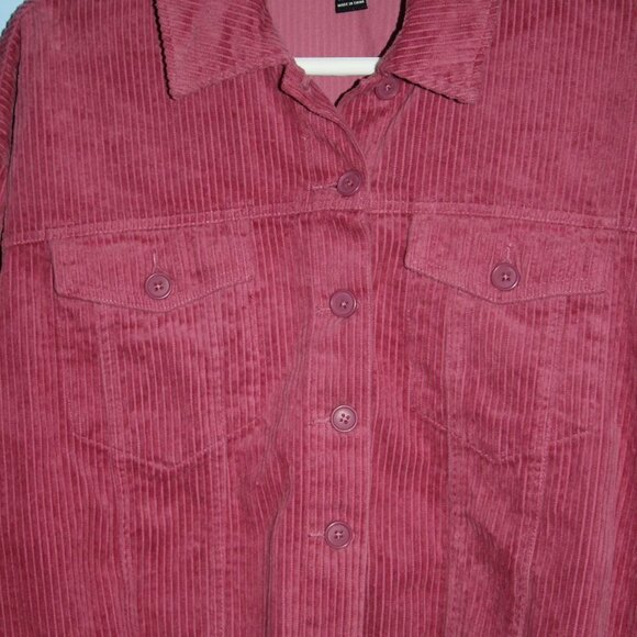 Forever 21 Cropped Women's Wide Rail Corduroy 100% Cottom Frayed Hem Size M - Picture 3 of 14